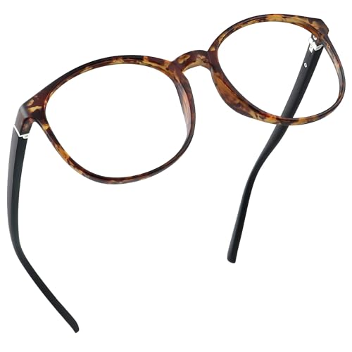 LifeArt Round Blue Light Blocking Glasses, Computer Glasses, Gaming Glasses, TV Glasses for Women Men (Tortoise, 0.25 Magnification) - color: 01_days_tortoise, size: +0.25 Magnification