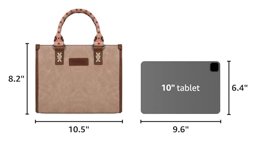 Montana West Wrangler Tote Bag for Women Aztec Western Retro Purse Top Handle Handbags - color: A-aztec-khaki