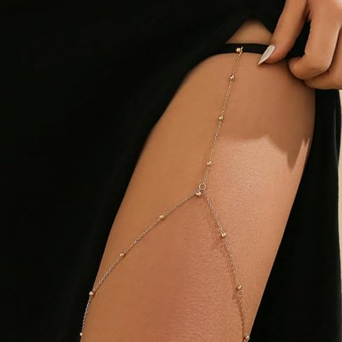 Thigh Chain Leg Chain Jewelry for Women Leg Body Jewelry for Women - color: Bead