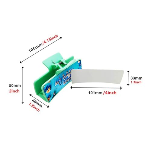 Stylish Hair Clip Fashionable Sublimation Aluminum Plate Hair Clip for Women Heat Transfer Technology Hairpin - color: PK