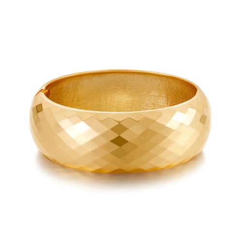 YMBYCM Gold Chunky Bangle Bracelets for Women Trendy Wide Chunky Cuff Bracelets Wrap Bracelet - style: J-G