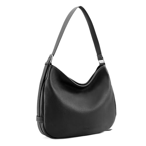 befen Vintage Genuine Leather Satchel Tote Bag for Women, Top Handle Handbags Leather Purse, Large Shoulder Crossbody Bags - color: Black-a