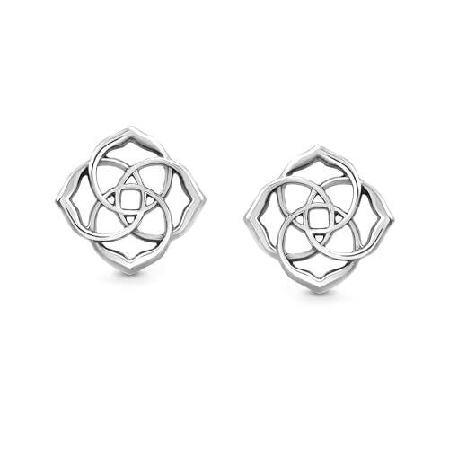 LeCalla 925 Sterling Silver Knot Stud Earrings Jewelry | Italian Design Love Knot Stud Earring | Celtic Knot Stud Earrings for Women - color: Silver Celtic_Knot