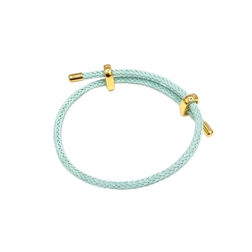Caiyao Unisex Steel Rope Bracelet Couple Bracelet Simplicity Fashion Titanium Buckle Adjustable Wire Rope Bracelet for Women Men Jewelry Gift - color: light green