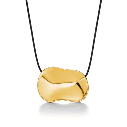 Frodete Statement Necklace for Women Chunky Gold Necklaces Long Pendant Necklace Boho Necklaces Gold Pendant Jewelry Cowboy Chic Style Cowgirl Outfit - color: gold statement necklace