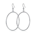 POPLYKE Sterling Silver/Rose Gold/Gold Plated Large Hoop Earrings Circle Dangle Drop Earrings for Women 40 50 60 70 80mm - color: silver hoop, size: 60mm