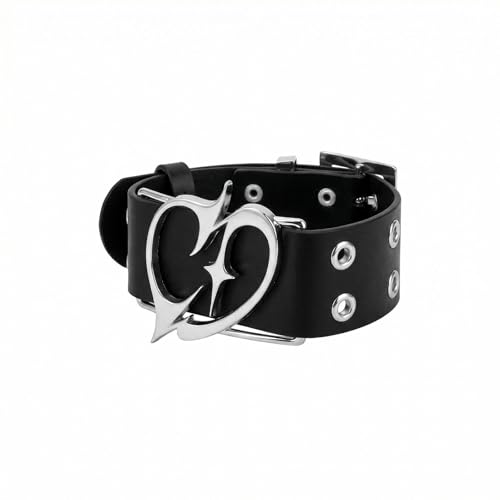 Leather Arm Cuff Bracelet for Women Adjustable Punk Arm Cuff Jewelry Upper Arm Band Black Leather Arm Bangles Halloween Gothic Jewelry