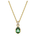 Swarovski Chroma Crystal Earring Collection, Gold Tone Finish Setting - color: Green Crystal Pear Shaped