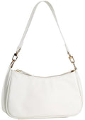 Shoulder Bag for women Crossbody Bags Retro Classic Small Hobo Purse Clutch Tote Handbags with Zipper Closure - color: White