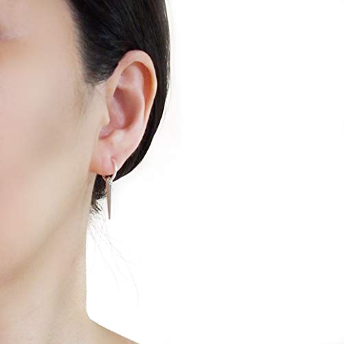 Silver Small for Women Comfortable Plastic Invisible Clip On Hoop Earrings Men Fake Nose Ring Faux Lip Septum Ring Fake Cartilage Earrings 12 mm Spike Cross Feather 15mm Unisex Gold Non Piercing Lobes - color: Spike Silver