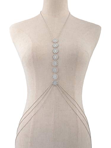 DoubleNine Belly Waist Charm Chain Boho Coin Bikini Beach Pendant Necklace Women Sexy Jewelry (silver) - color: silver