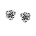 LeCalla 925 Sterling Silver Heart Stud Earrings Jewelry Lightweight Love Heart Shaped Earring for Women Valentines Day Gifts for Her - color: Big Love-Knot