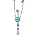 KunBead Piercing Navel Waist Chain Belly Button Ring Surgical Steel Sexy Love Dangle Body Jewelry - color: blue
