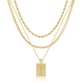 BBV Layered Gold Necklaces for Women Stackable Dainty 14K Gold Plated Silver Chain Necklace Layering Cute Fashion Pendant Choker Necklaces Trendy Jewelry Set Gifts for Women - color: golden, style: Rope twist snake chain O-ring chain texture