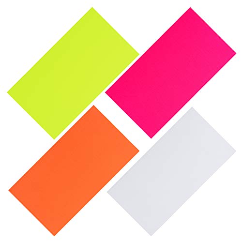 4 Headband Bandana Balaclava Half Face Mask Shield Head Hair Scarf Neck Gaiter Hat Multipurpose for Women Men Breathable Reusable Washable Pure Color White Neon Yellow Pink Orange - color: 4x Neon Green Orange Pink White Pure Color Mask