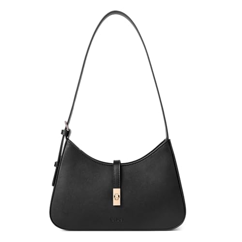 CLUCI Shoulder Bag for Women, Purses for Women, Handbag Hobo Bags Vegan Leather Crossbody Purse with Adjustable Strap Black - color: A-black-small