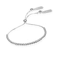 LeCalla 925 Sterling Silver Bracelets for Women | Italian Handmade Adjustable Sliding Bolo Bracelet Jewelry | Lightweight Adjustable Silver Chain Bracelet for Women | Hypoallergenic Jewelry Gifts - style: Diamond-Cut Beaded