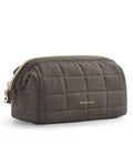 BAGSMART Puffy Padded Travel Makeup Bag, Wide-open Toiletry Bag, Dark Olive | Puffy Padded, Wide-Open Pouch, Makeup Organizer Case, For Women - color: 16-Dark Olive