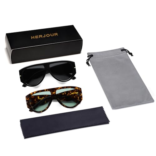 Oversized Retro Aviator Sunglasses Womens Mens 70s Classic Vintage Sun Glasses AR82227 - color: Black+tortoise/Deep Green