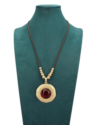 Chunky Necklace for Women Boho Pendant Necklace Statement Western Choker Necklaces for Women Vintage Bohemian Jewelry - style: Bohemian Necklace Pendant