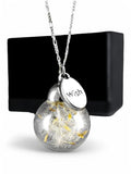 MadamLili | Dandelion Wish Necklace – 925 Sterling Silver | Real Dandelion Seeds from Germany in Borosilicate Glass | Nature-Inspired Terrarium Jewelry | Lucky Charm for Dreams & Wishes