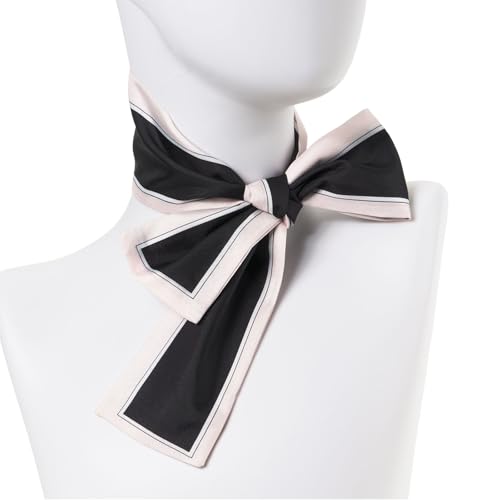 QIUTIMIY 4 Pack Purse Scarf Handbags Skinny Twill Hair Scarves Narrow Neck Scarf Band Women Fashion Accessories Bag Charms - color: Style 3-2