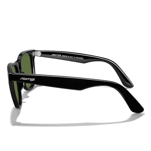 MERRY'S Classic Square Shape Polarized Sunglasses for Womens Mens Retro Designer UV400 Sun Glasses S6140 - color: Black Frame/Purple Mirror Lens