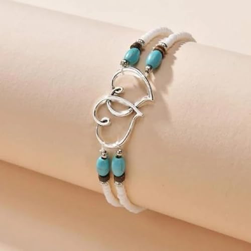Ankle Bracelet for Women Beach Puka Shell Anklet Waterproof Starfish Seashell Pearl Anklets Stretch Beaded Ankle Bracelets Boho Beach Anklet Jewelry for Summer Beach Party - color: White
