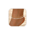 Gold Ankle Bracelets for Women, Dainty 14K Gold Plated Anklets for Women Waterproof Cuban Link Chain Pearl Anklet Set Trendy Layered Stackable Ankle Bracelet Non Tarnish Jewelry for Her - color: A0111