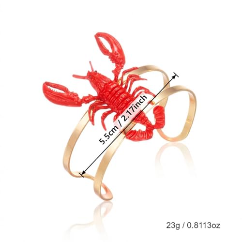 Cute Crayfish Lobster Arm Cuff Bracelets for Women