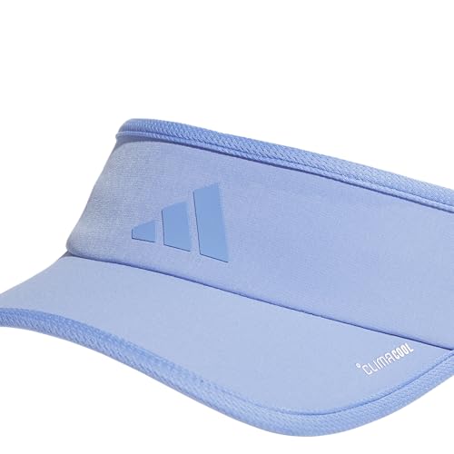 adidas Women's Superlite Visor – Lightweight Moisture-Wicking Running Tennis Hat - color: Blue Fusion/3