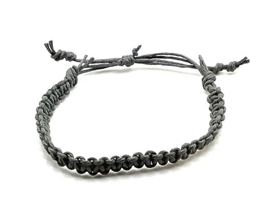 Hemp Bracelet Adjustable - color: Grey