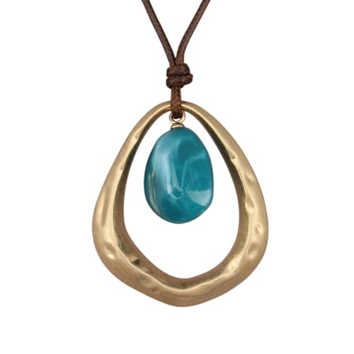 Leather Necklace for Women Vintage Boho Necklaces Black Cord Choker With Pendant Casual Chunky Leather Necklace Trendy - style: Chunky Boho Long Necklace