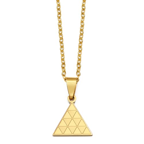 Pintadera Canaria Spain Traditional Ethnic Symbols Pendant Necklaces For Woman Jewelry - color: Gold Color 5