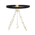 Snake Leg Chain for Women, Sexy Serpent Charm Thigh Garter, Summer Bikini Skirt Beach Party - style: E moon gold