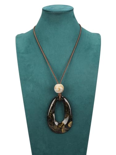 Chunky Necklace for Women Boho Pendant Necklace Statement Western Choker Necklaces for Women Vintage Bohemian Jewelry - style: Bohemian Long Necklace