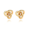 18K Gold Love Knot Stud Earrings for Women Statement Button Pearl Stud Earrings Minimalist Cute Small Post Earring - color: 1. Knot