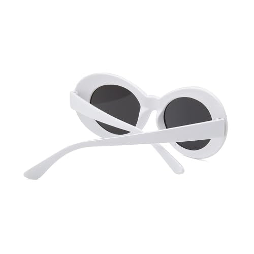 Retro Oval Sunglasses for Women Men Clout Goggles Trendy Round Kurt Cobain UV400 Glasses SG9750