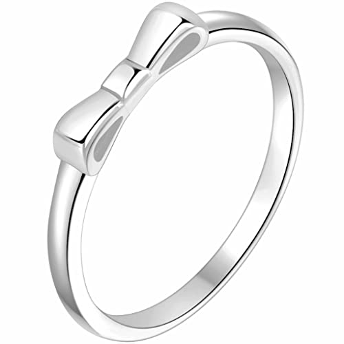 Jude Jewelers Stainless Steel Bowtie Bow Tie Knot Promise Statement Wedding Band Anniversary Promise Ring - color: Silver
