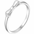 Jude Jewelers Stainless Steel Bowtie Bow Tie Knot Promise Statement Wedding Band Anniversary Promise Ring - color: Silver