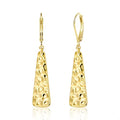 ALEXCRAFT Hammered Silver Dangle Earrings for Women, 14K Gold Plated French Leverback Earrings, Hypoallergenic Lightweight Statement Hammer Square Bar Long Drop Earing for Women Trendy Jewelry Gifts - color: GoldA