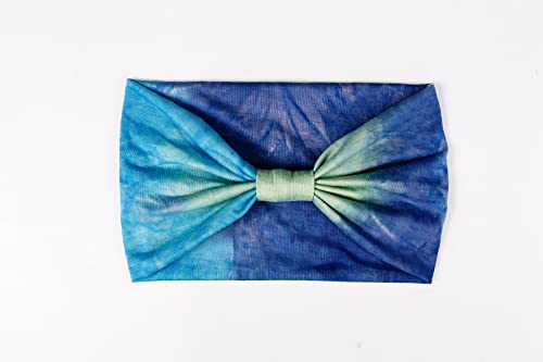 Huachi Wide Headbands for Women Tie Dye Head Wraps Boho Thick Hairbands Large African Sport Yoga Turban Headband Hair Accessories (Pack of 4) - color: Tie Dye