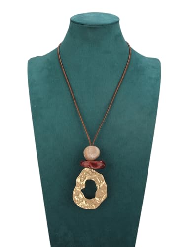 Leather Necklace for Women Vintage Boho Necklaces Black Cord Choker With Pendant Casual Chunky Leather Necklace Trendy - style: Cord Pendant Necklace