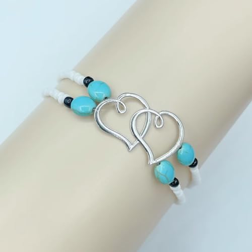 Ankle Bracelet for Women Beach Puka Shell Anklet Waterproof Starfish Seashell Pearl Anklets Stretch Beaded Ankle Bracelets Boho Beach Anklet Jewelry for Summer Beach Party - color: White