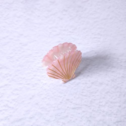 Shell Claw Clip,Acetate Hair Clips,Small Hair Clips for Women,Pink - color: Pink
