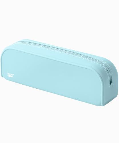 Mr. Pen- Silicone Pencil Case, Aesthetic Pencil Bag for Women, Makeup Pouch | Multifunctional Pouch for Stationery, Cosmetics and Electrical Goods Storage - color: Light Blue