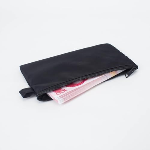 Coin Purse Money Bag Small Zipper Pouch Lightweight Waterproof Nylon Travel Daily Use（Black,1）