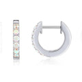 Limerencia Hypoallergenic Implant Grade Titanium G23 Huggie Hoop Earrings, 5A Cubic Zirconia Pure Titanium F136 Hoops for Women Sensitive Ears - color: Aurora Borealis