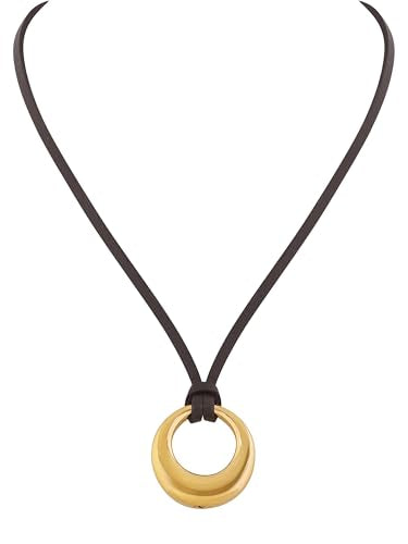 Sacina Gothic Boho Black O Ring Choker Necklace, Black Choker, Boho Emo Goth Necklace, Christmas Jewelry Gift For Women - color: Gold
