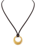 Sacina Gothic Boho Black O Ring Choker Necklace, Black Choker, Boho Emo Goth Necklace, Christmas Jewelry Gift For Women - color: Gold